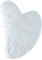 Sun & Sia - Masseur Visage Gua Sha en Pierre Naturelle de Cristal de Roche (+ Housse) - pour Rafraîchir Le Teint, Traiter Les Poches et Cernes, Stimuler la Circulation - Peau Plus Ferme et Élastique