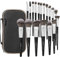 Pinselset Makeup, 18 Stück Professionelles Premium Synthetik Make Up Pinsel mit Tasche Foundation Kabuki Eye Travel Make up Pinsel Sets (Schwarz Silber)