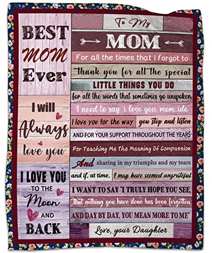 AJIIUSV Geschenke für Mütter, Weihnachten, Thanksgiving, Decken für Mutter, von Tochter zu meiner Mutter, Decke, Mutter, Geburtstagsgeschenke, Überwurf, Decken, 127 x 152,4 cm