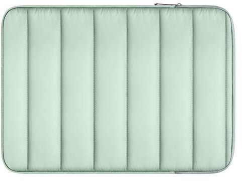MoKo 13-14 Inch Laptop Sleeve, Portable Vertical Puffy Laptop Travel Case Fits MacBook Air M2/M1 2022-2018, Macbook Pro M2/M1 Max 14.2/13.5, Galaxy Tab S8 Ultra 14.6, Surface 1/2/3/Pro 8, Pea Green