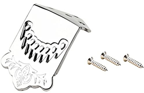 GLEAVI Metall-Mandolinen-Saitenhalter für Mandoline, galvanisiert, Metallbrücke, passend für 8-saitige Mandolinen-Teile-Zubehör, Gitarren-Saitenhalter