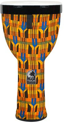 Toca Nesting Drums Freestyle II Djembe, Größe 10, Kente Cloth, TSSND-10K-FP