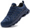 LARNMERN Steel Toe Cap Trainers Mens Safety Trainers Lightweight Safety Shoes Cushioning Fashion Breathable Comfortable Work Shoes (Navy Blue,9.5 UK)