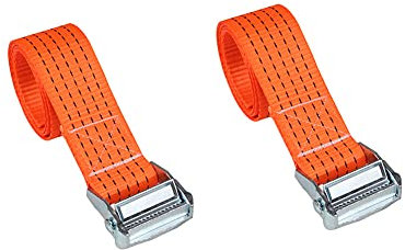 Zurrgurt Spanngurt Befestigungsgurt 2er-Pack Zurrgurte, 2 m Spanngurte, Stabiler Spanngurt, Auto-Dachträgergurte mit Nockenschnalle für Surfbrett, Kajak, Breite: 50 mm