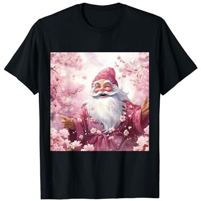Cerisier en fleurs de carnaval Père Noël rose grand défilé T-Shirt