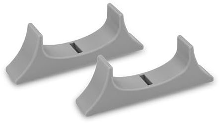JOYSOG Per Wii U Stand, 1 paio di supporto orizzontale per Wii U Gamepad Stand Cradle Set 3D stampato adattatore del supporto (grigio)
