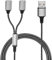 GELRHONR Câble USB Répartiteur 2 Ports 1M, USB2.0 Type A Mâle vers Femelle Splitter Braid Nylon Multiple Porte Extender Hub Chargeur pour Printer/clavier USB/Laotop/Led (1 to 2)