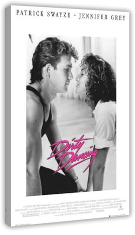 AAVEDA Filmposter Dirty Dancing auf Leinwand, Schlafzimmer, Dekoration, Sportlandschaft, Büro, Raumdekoration, Geschenk, Rahmen-Stil, 40 x 60 cm