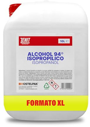 Hostelpak | 10 l – Alcool isopropylique pureté 94 °C, nettoyage de surfaces et composants électroniques