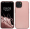 kwmobile Case Compatible with Apple iPhone 14 Case - Soft Slim Metallic TPU Silicone Cover - Metallic Rose Gold