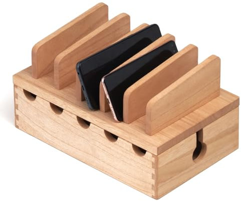 KIRIGEN Kabel-Management-Box aus Holz, Kabel-Organizer, Versteck, Steckdosenleisten, elektrische Stecker, Schreibtischkabel, Station, Schutz