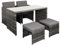 Panana 5 Pieces Rattan Garden Furniture Set 4 Seater Dining Table Chair Stool Cushioned Wicker Weave Outdoor Patio Set for Balcony Poolside Bistro