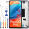 LCD-Bildschirm für Xiaomi Poco X5 Pro/Poco X5 Pro 5G 22101320G 22101320I 16,9 cm (6,67 Zoll) LCD-Display, Touchscreen-Digitizer, Montageset mit Werkzeug (schwarz mit Rahmen)