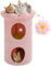 PAWZ Road 75cm Blumen Katzenhöhle mit waschbarem Kissen, Große Katzenhaus für Indoor-Katzen, Betten & Möbel für katzen, 40*40*75cm Rosa