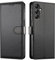 JUNETOP Cover per Samsung Galaxy A25 5G, Custodia a Libro Portafoglio Flip Case in Pelle PU di Alta Qualità [Protezione Blocco RFID] - Nero