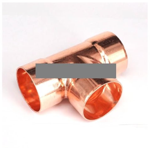 VWWJCCRO I.D 45x1.5mm Copper End Feed Euqal Tee 3 Ways Pipe Adapter Air Conditioner Refrigeration Water Heater