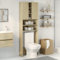 Homgoday Armoire à laver couleur chêne Sonoma 64 x 25,5 x 190 cm Accessoires pour machines à laver et sèche-linge
