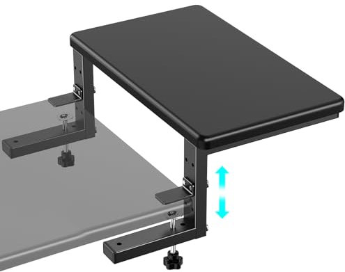 3 in 1 Clamp on Desk Extension & Monitor Shelf,16.5 Desktop Organizer, Adjustable Height Heavy Duty Desk Shelf Organizer for Gaming,Printer Stand,Computer Monitor and Laptop Riser,Office Accessories