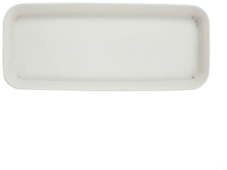 GLFLOW Soucoupe rectangulaire pour pot de fleurs, bac d'égouttement pour plantes de jardin d'intérieur (beige, L)