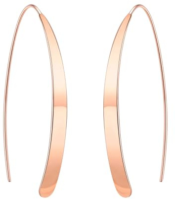 14K Gold Ohrringe für Frauen, hypoallergene Spiral Threader vergoldete Hangle Ohrringe Mode Schmuck, Geschenk für Frauen