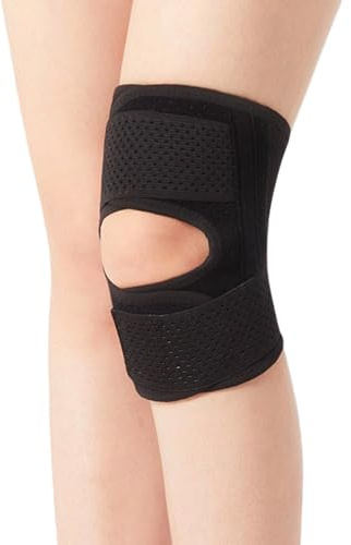 MURYE Rodillera transpirable con estabilizadores laterales, protector de rótula ligero para fitness, baloncesto, senderismo, rodilleras