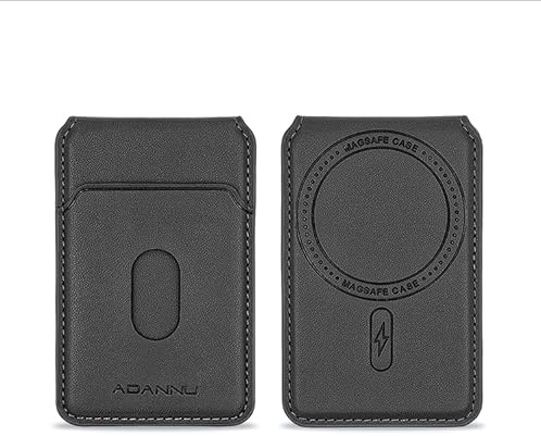 TECNOIOT 1 portefeuille magnétique avec support en cuir synthétique, pour 4 cartes, compatible avec MagSafe