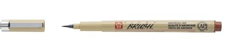 SAKURA Pigma Brush Marker Braun - Flexible Pinselspitze für Illustration Hand Lettering Kalligrafie - Wasserfeste, lichtechte Tinte