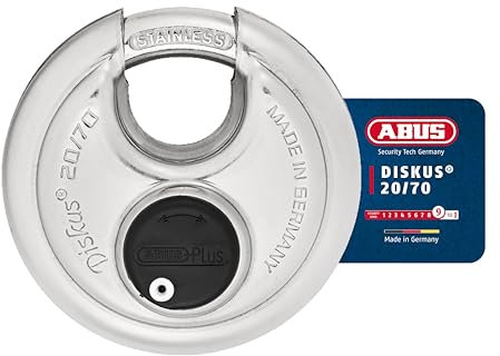 Abus 20/70 KD Diskus Padlock, Extreme High Security Disk Lock, Keyed Different (KD) by ABUS