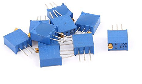 sourcing map 10 Pcs 3296W 10K Ohm Multiturn Potentiometer Poti variabler Widerstand