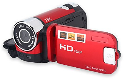 VBESTLIFE Full HD 270 ° Rotation 720P 16X High Definition Digital Camcorder Video DV Kamera(rot)