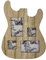 Rise8 Studios Gitarrenförmiger Musik-Bilderrahmen für 4 x 6 und 3 x 4 Fotos (natürliche Holzfarbe)