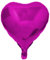 Kopper-24 Folienballon Herz 45 cm Luftballon Hochzeit Helium Ballon 18 Zoll Heliumballon Heart Love Valentinstag Herzballon XL Geburtsatag Party Deko Dekoration bunt JGA Folie Sterne (pink)
