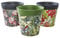 Hum Flowerpots, 15cm, Juego de 3, Varios Diseños, Colores y Tamaños, Planta de Plástico para Interiores/Exteriores Macetas, Multicolor