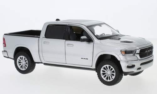 Unbekannt Dodge RAM 1500 Crew Cab Laramie, Silber, 2019, Modellauto, Fertigmodell, Motormax 1:24