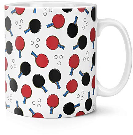 Table Tennis Bats Pattern 10oz Mug Cup