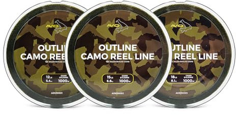 Avid Carp Outline Camo Reel Angelschnur 1000m 5,4kg