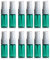 VASANA Lot de 12 petites bouteilles spray vides en plastique Vert brume fine 10 ml
