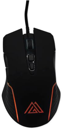 PYRAMIDEA Mouse Gaming con Cavo USB Sensore Ottico da 6400 DPI Illuminazione RGB Nero PM640