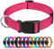 TagME Collare per Cani in Nylon Riflettente, Fibbia Staccabile Durevole, Collari Di Sicurezza Regolabili per Cani Di Taglia Grande, Rosa Caldo, Larghezza 2.5 cm