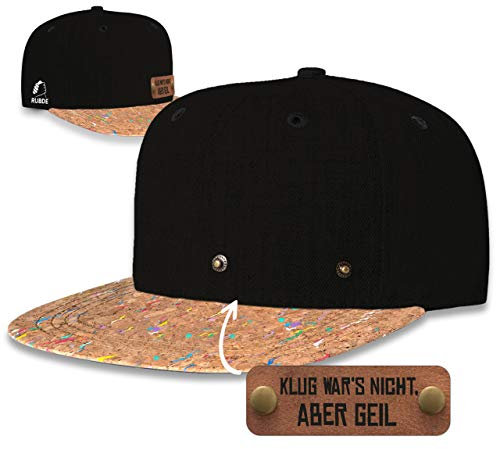 RUBDE Snapback Cap mit wechselbarem Patch - Herren - größenverstellbare Baseball Kappe