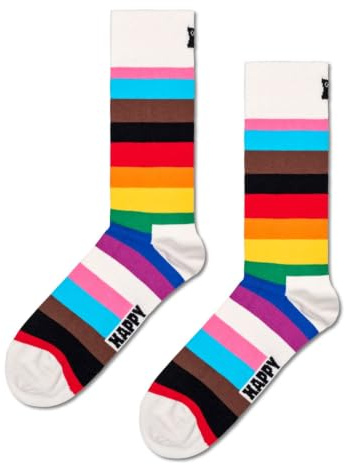 Happy Socks Bunte Pride- & Regenbogen-Crew-Socken, 36-40 & 41-46