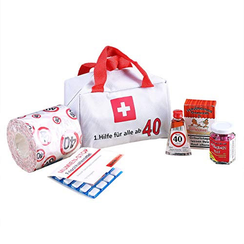 Lustapotheke® 40. Geburtstag Erste Hilfe Koffer für die Frau und den Mann zum (6-teilig) als lustige Geschenkidee