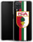 Slim Case extra dünn kompatibel mit Samsung Galaxy A12 Silikon Handyhülle transparent Hülle FC Augsburg FCA Offizielles Lizenzprodukt