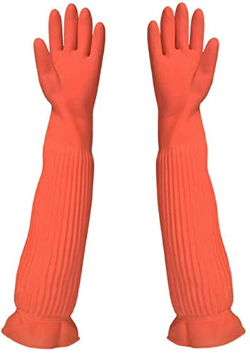 Luckxing 1 Paar Aquarium Wartung Handschuhe Wasserdichtes Latex Wiederverwendbares Aquarium Reinigungswerkzeug Aquarium-Handschuhe Für Aquarien, Wasserfest, GummiHandschuhe, Latexhandschuhe