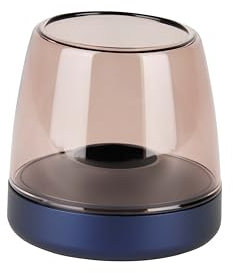 Kooduu Glow 10 Bougeoir en Verre - Design Danois de Luxe, Hauteur 9 cm, Bleu Cobalt