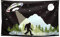 Seekamit Doppelseitige Bigfoot Flagge UFO Sasquatch Flagge Coole Lustige Flaggen Banner 90 x 150 cm Wand Meme Flaggen Outdoor Indoor Room Guys College Dorm Man Cave Bedroom Frat Garden