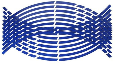 ihreesy Auto Felgenaufkleber, 16 Stück Radaufkleber Felgen Klebestreifen Auto Nabenaufkleber Reifendeko Klebeband Reflektierende Aufkleber Reifenband Speichenreflektoren Nadelstreifen,Blau