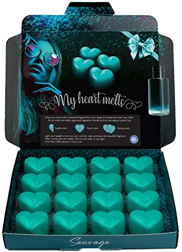 Sauvage Duftwachswürfel - Duftwachs für Duftlampe Teelicht & Elektrisch, Wax Melts aus Sojawachs, Vegan & Tierfreundlich, Raumduft Duft Wachs Aromatherapie Entspannung Geschenk für Frauen