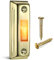 Dreyoo Metal Doorbell Push Button, Heavy Duty Metal Door Bell Wired Button LED Lighted Wall Mounted Doorbell Push Buttons for Home, Universal Garage Door Opener Switch(Gold)