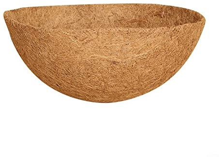 ZYNCUE 1PCS Round Hanging Basket Coco Liner Coconut Fiber Replacement Flower Basket Wall Liner (20 inches)